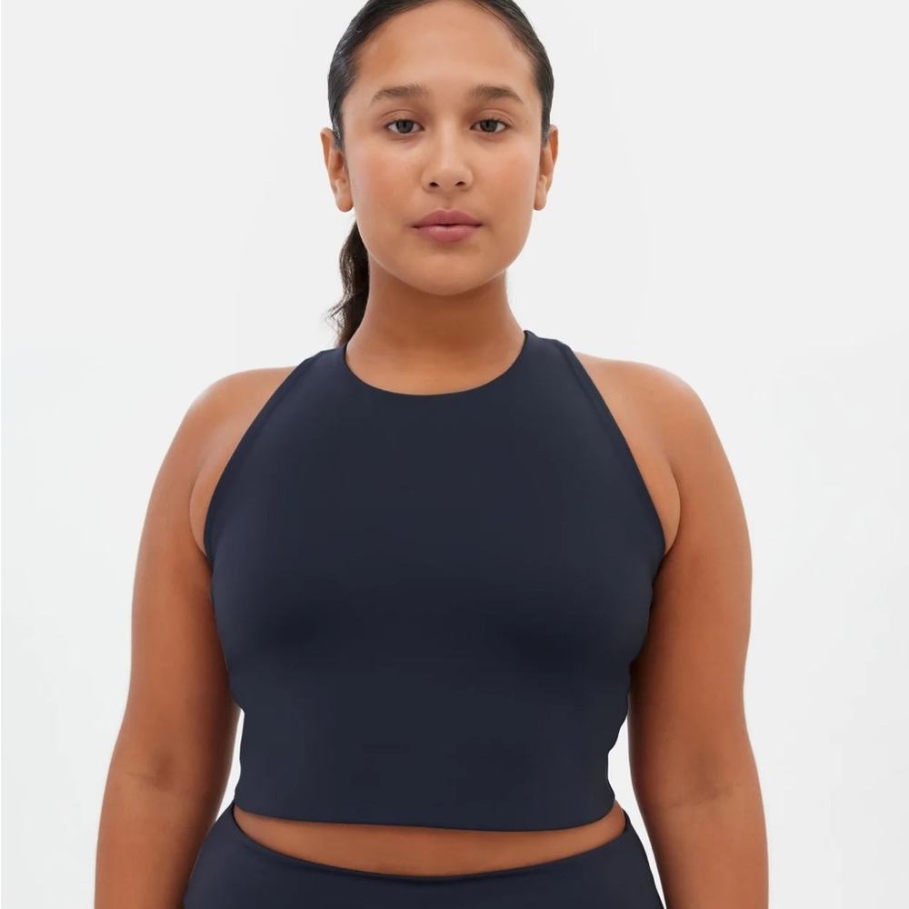 Girlfriend Collective Skyline Dylan Tank crop top sports bra girls size Small